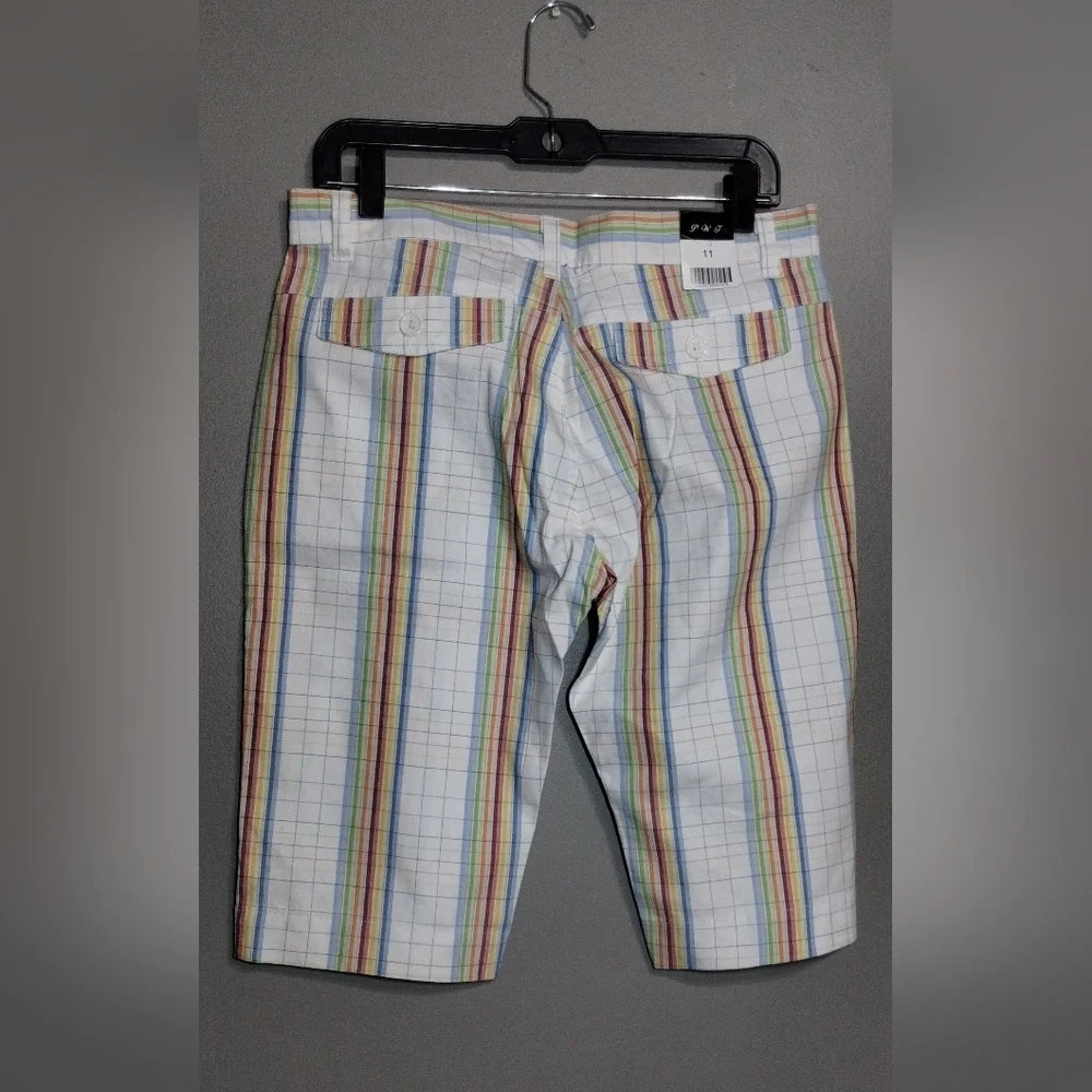 PWT Juniors (11) Multicolor Striped Shorts